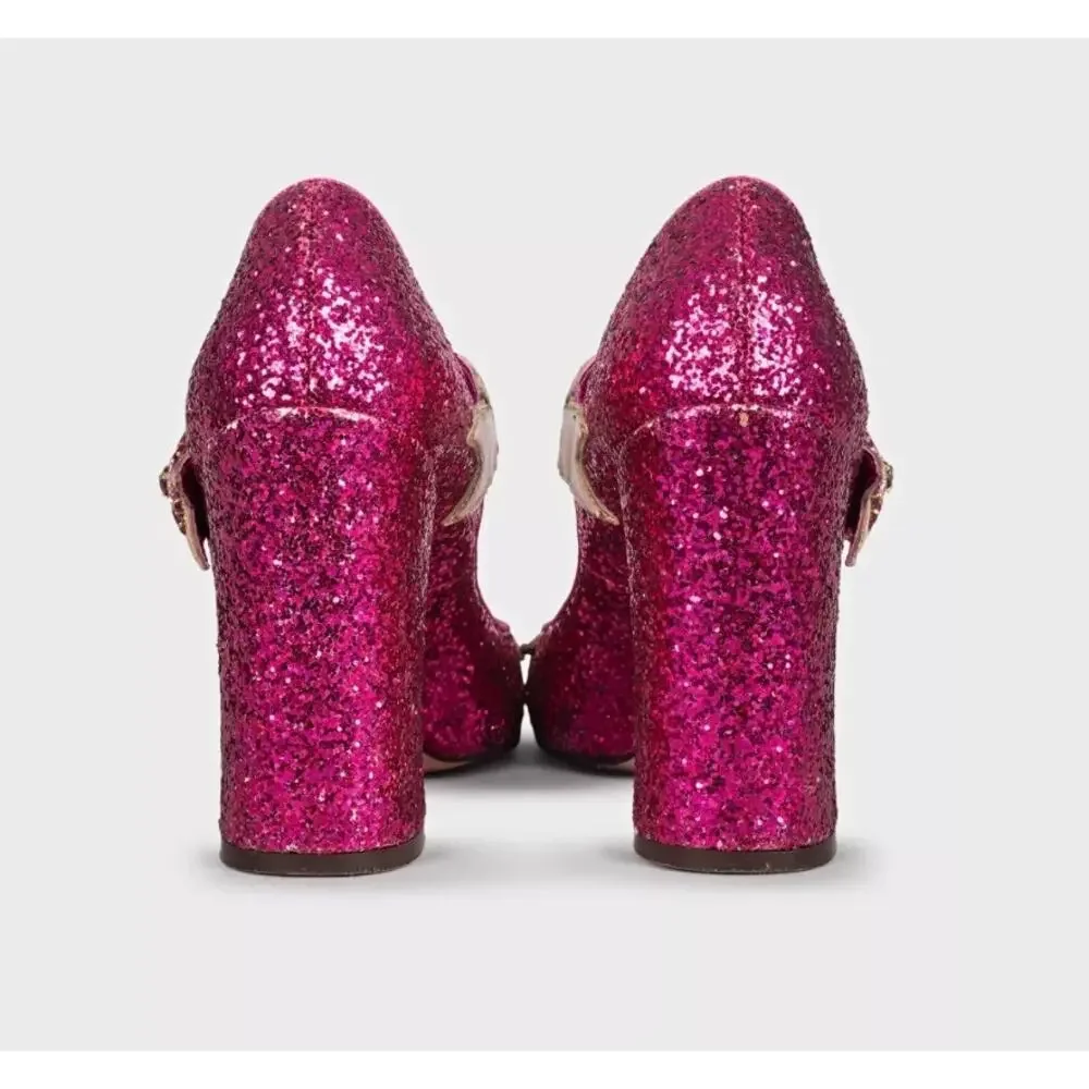 Dolce & Gabbana Pink Glitter Pumps - EU 36.5
